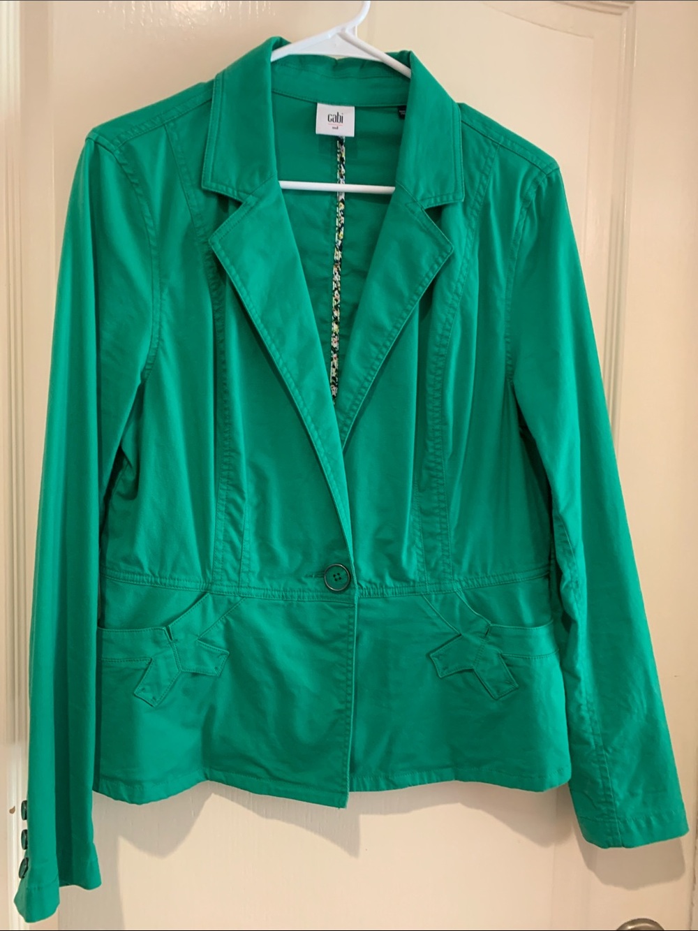 CAbi Emerald Green Single-Button Women's Blazer